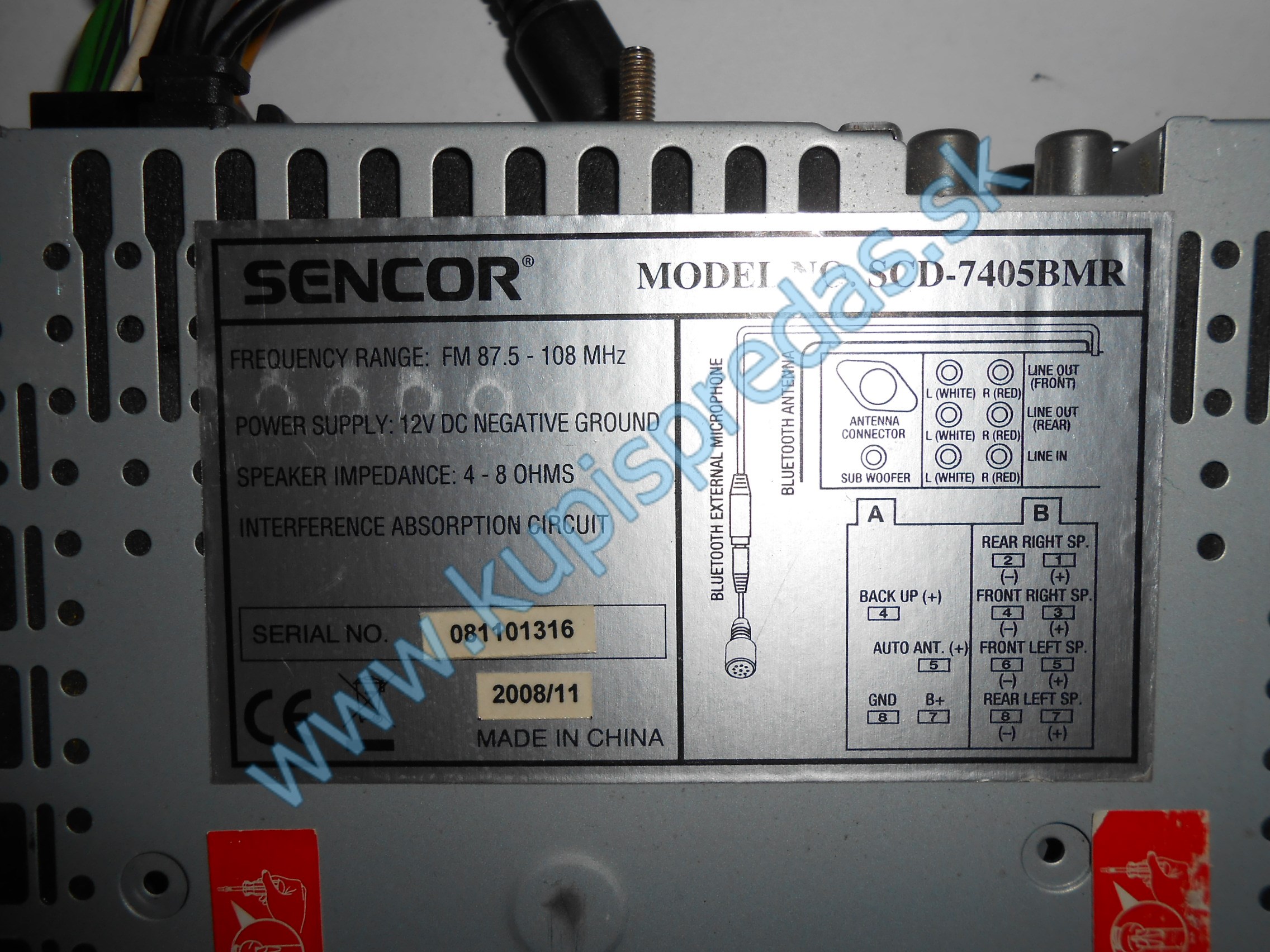 Autorádio Sencor SCD - 7405BMR
